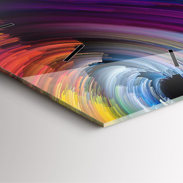 Square wall clock Abstraction hall