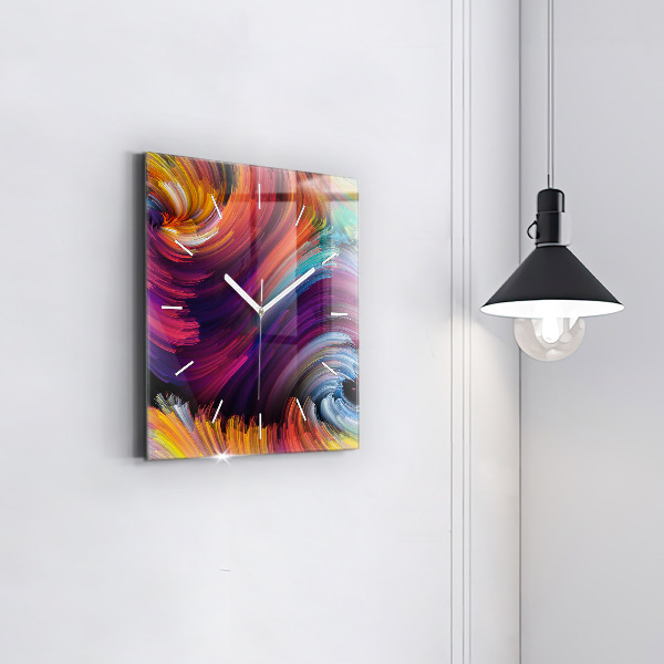 Square wall clock Abstraction hall