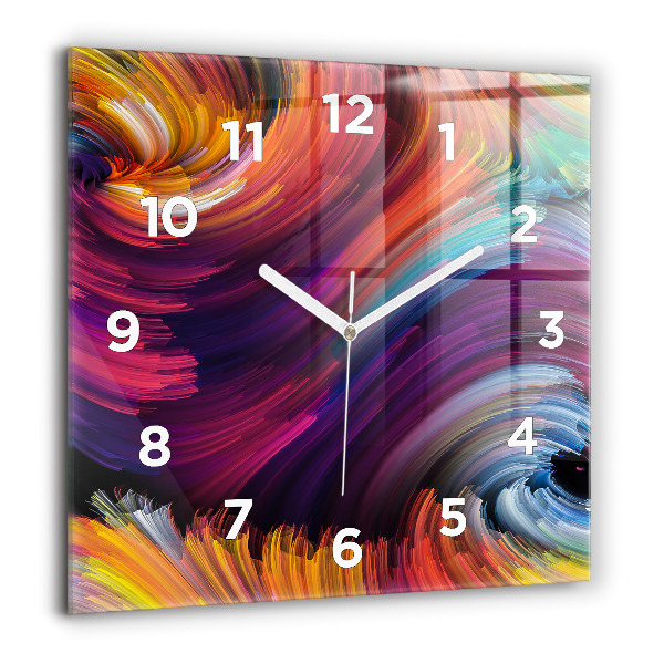 Square wall clock Abstraction hall