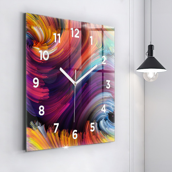 Square wall clock Abstraction hall