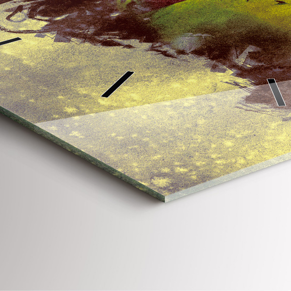 Square wall clock Woman in the forest