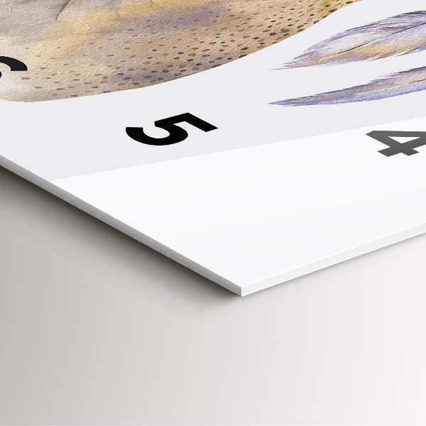 Square wall clock Deer head and flowers