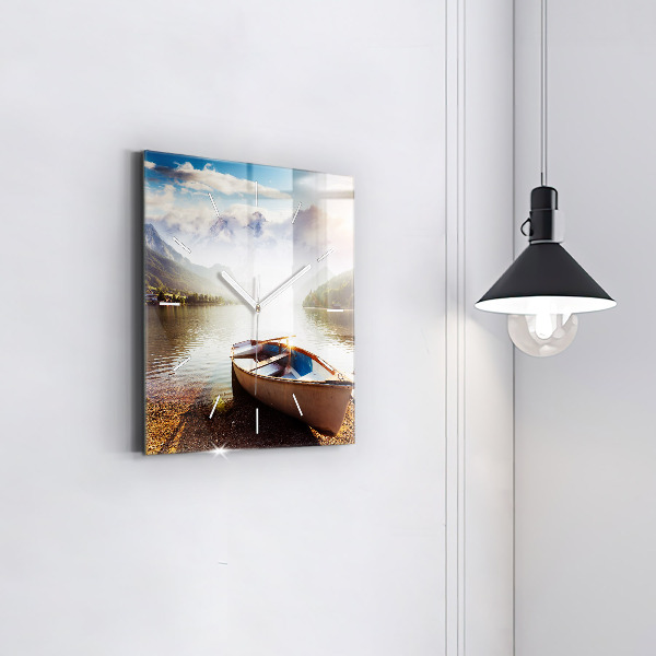 Square wall clock Lake view
