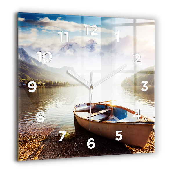 Square wall clock Lake view