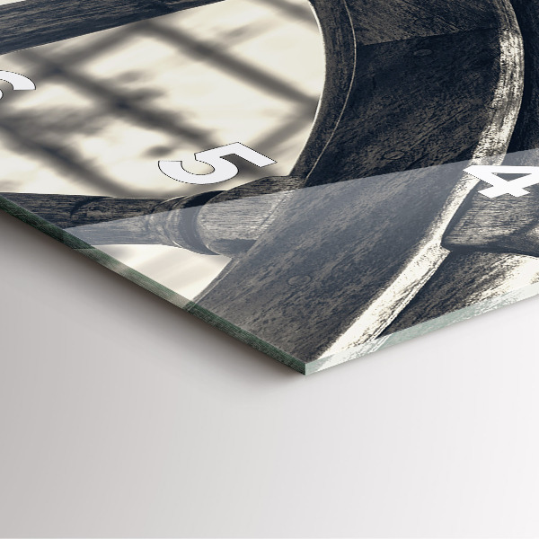 Square wall clock Ancient ship