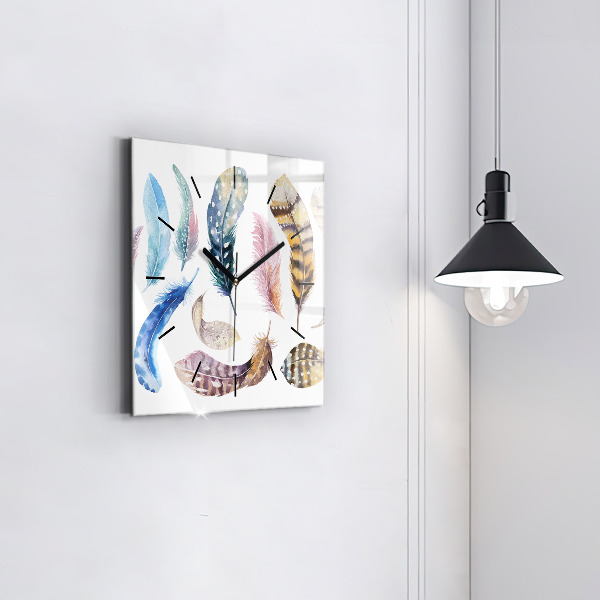 Square wall clock Retro art illustration