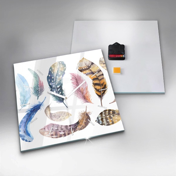 Square wall clock Retro art illustration