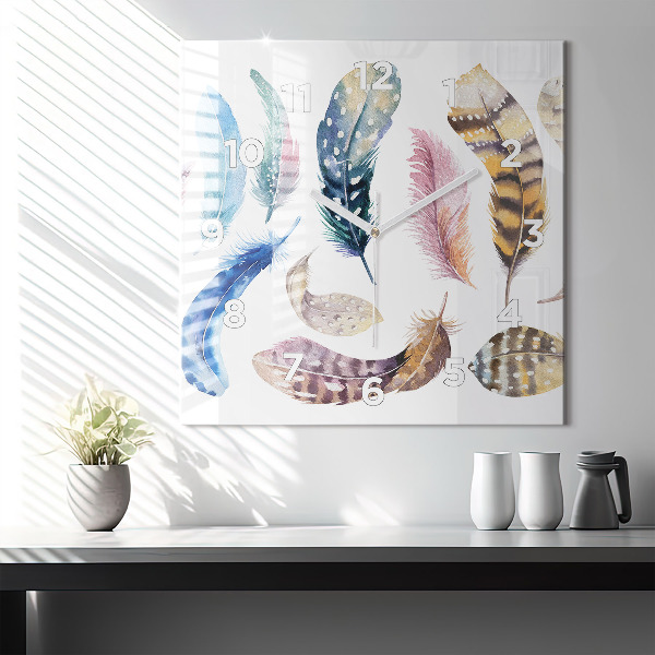 Square wall clock Retro art illustration