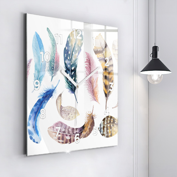 Square wall clock Retro art illustration