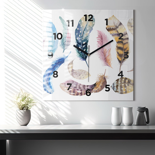 Square wall clock Retro art illustration