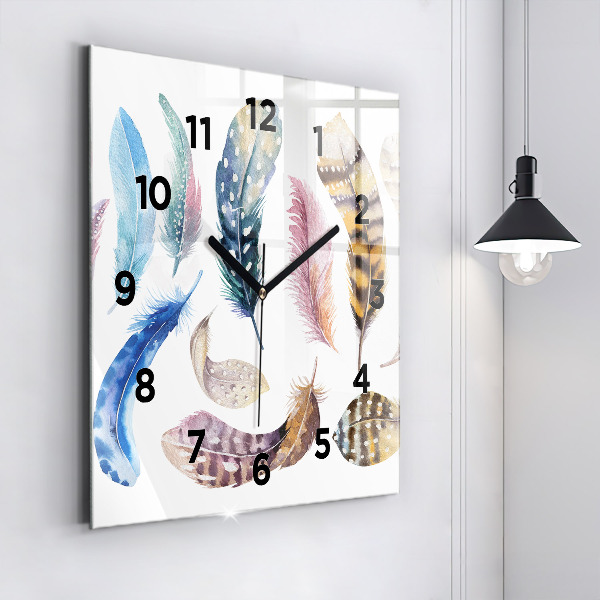 Square wall clock Retro art illustration