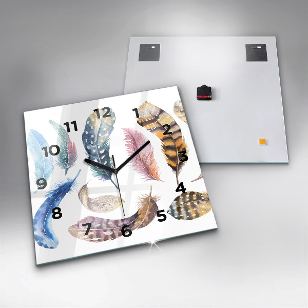 Square wall clock Retro art illustration