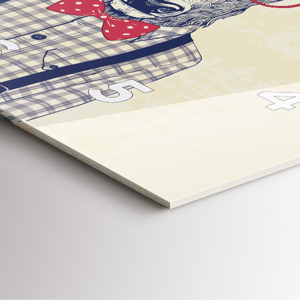 Square wall clock Deer in a shirt