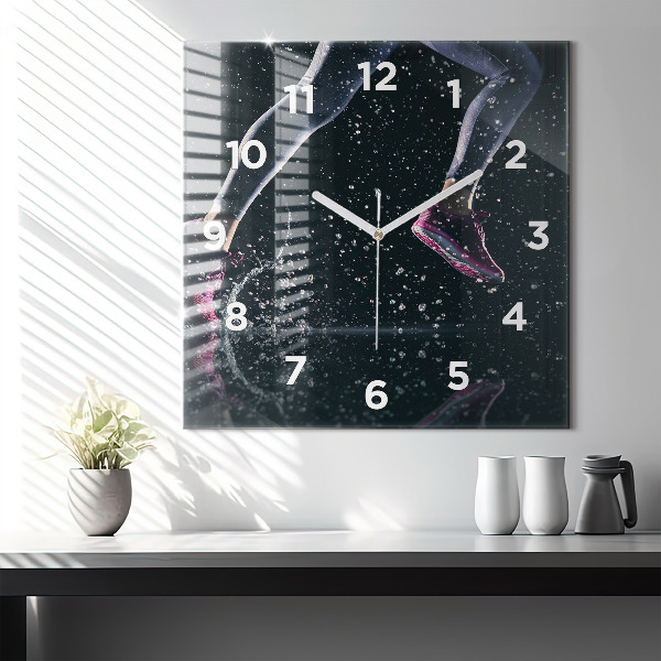 Square wall clock Healthy lifestyle and running
