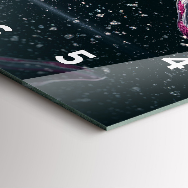 Square wall clock Healthy lifestyle and running