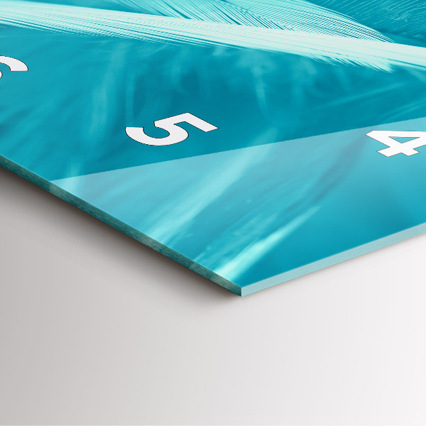 Square wall clock Green turquoise vintage