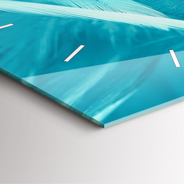 Square wall clock Green turquoise vintage