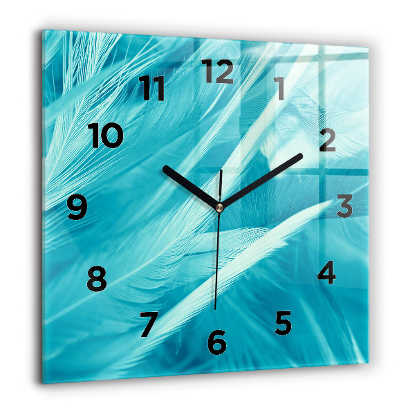 Square wall clock Green turquoise vintage