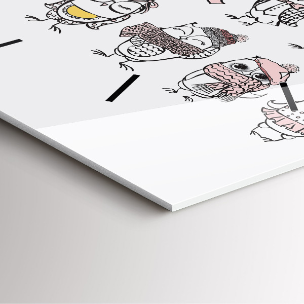 Square wall clock Vintage Owl Poster