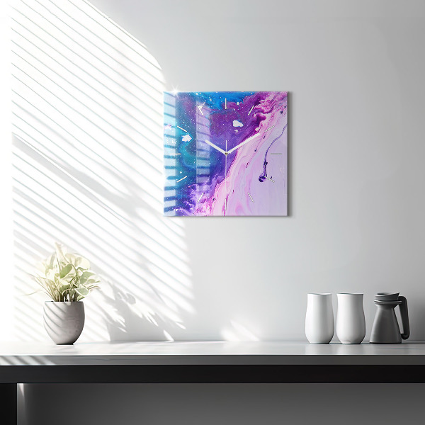 Square wall clock Colorful background