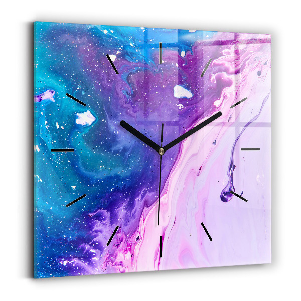 Square wall clock Colorful background