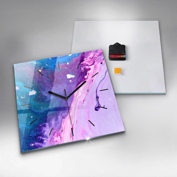 Square wall clock Colorful background