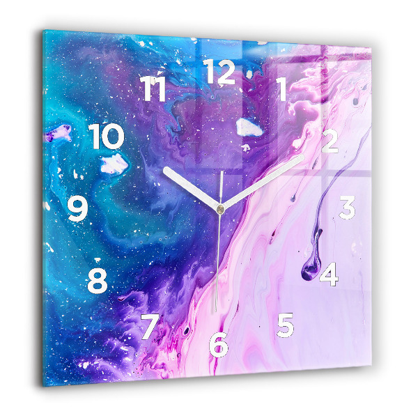 Square wall clock Colorful background