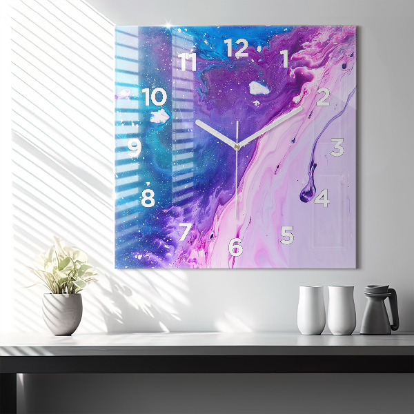 Square wall clock Colorful background