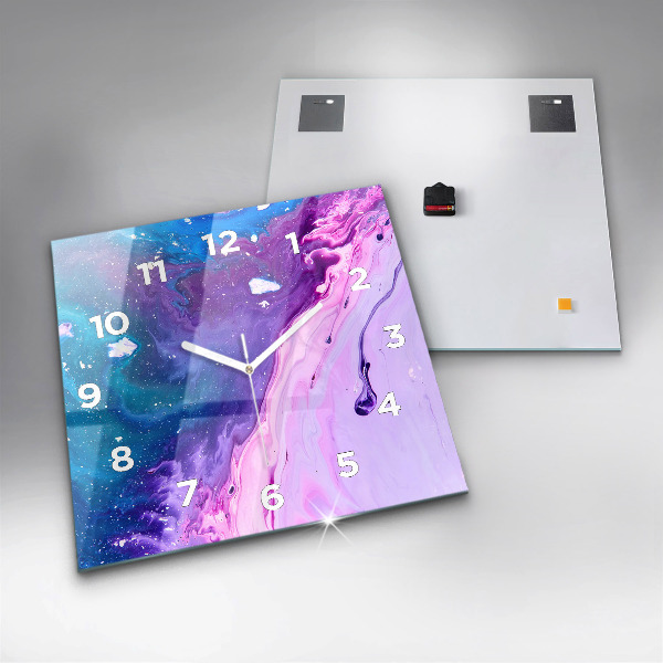 Square wall clock Colorful background