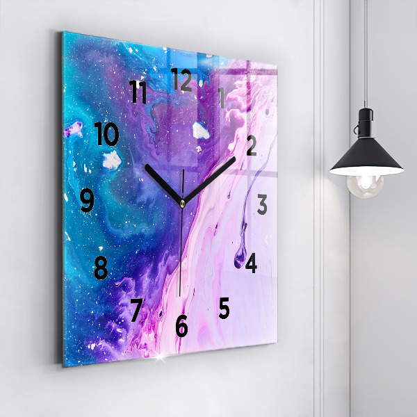 Square wall clock Colorful background