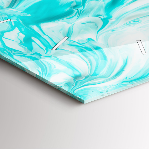 Square wall clock Blue abstraction