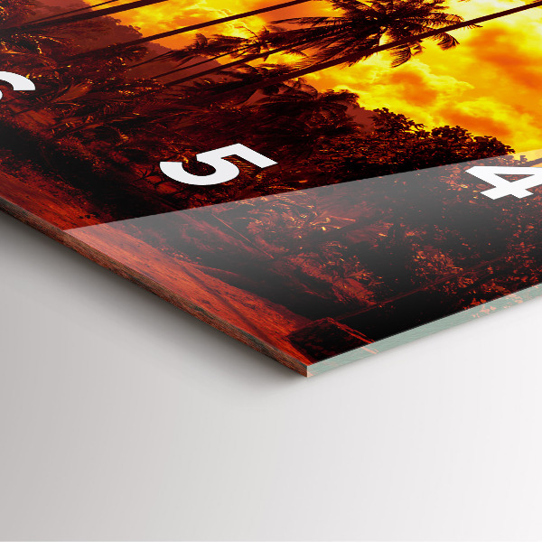 Square wall clock Thailand Klong Prao Beach