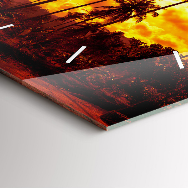 Square wall clock Thailand Klong Prao Beach