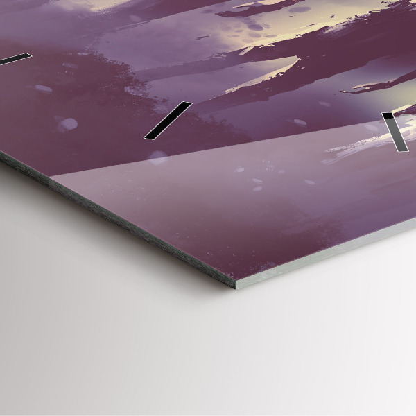 Square wall clock Zombies at night - halloween