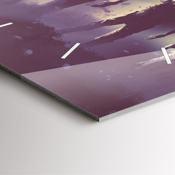 Square wall clock Zombies at night - halloween