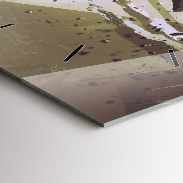 Square wall clock Robot vs Samurai Fight