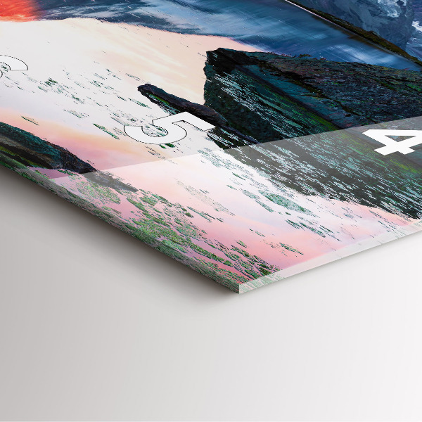 Square wall clock Stellisee Matterhorn lake