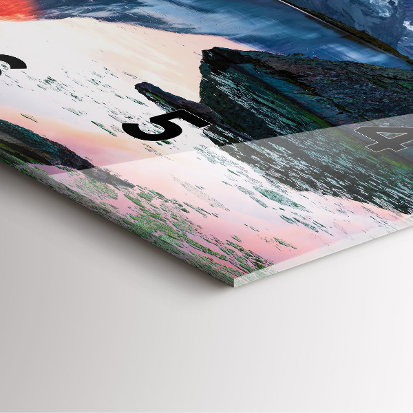 Square wall clock Stellisee Matterhorn lake