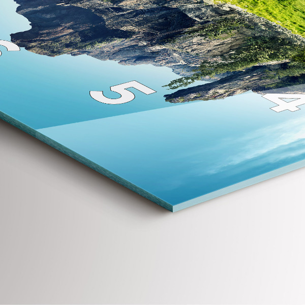 Square wall clock Flying Island