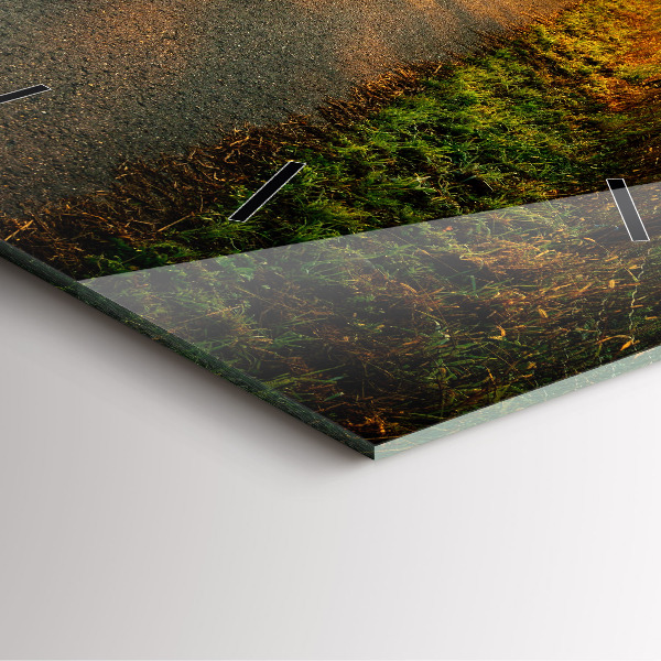 Square wall clock Fog at sunrise