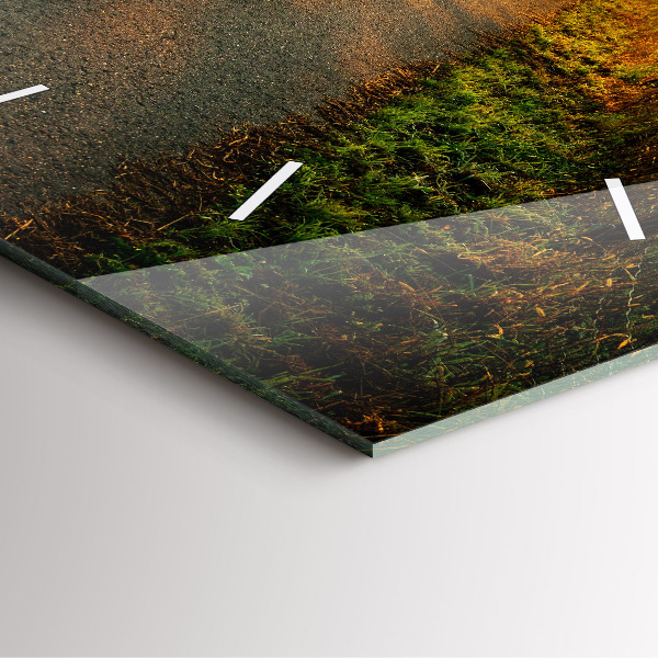 Square wall clock Fog at sunrise