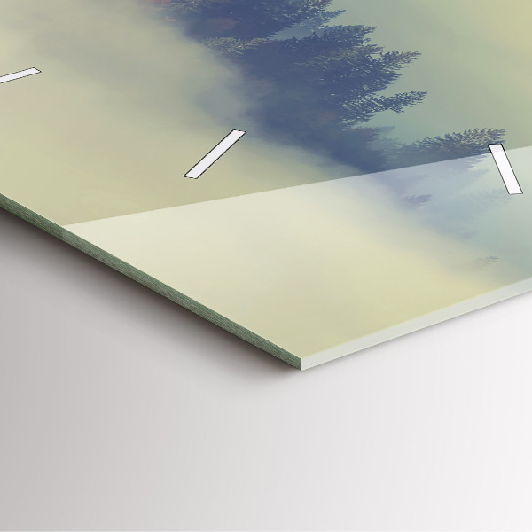 Square wall clock Misty forest eagle