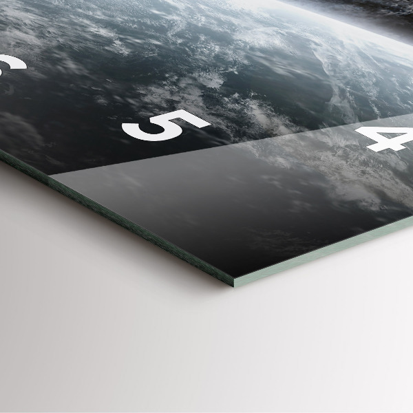 Square wall clock Space and planets