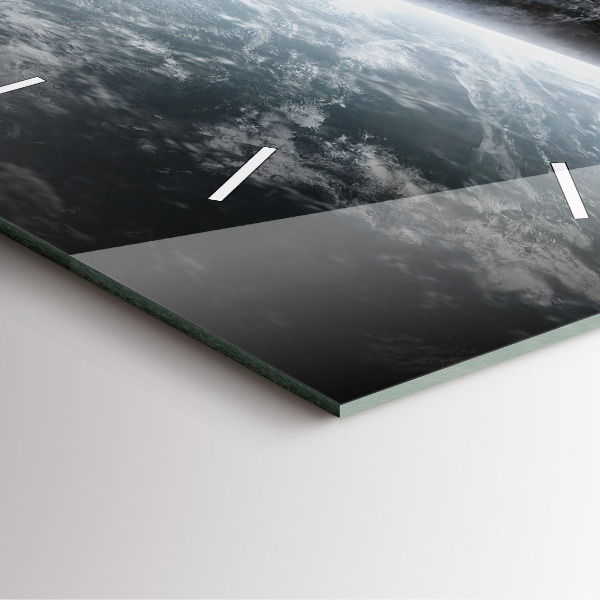 Square wall clock Space and planets
