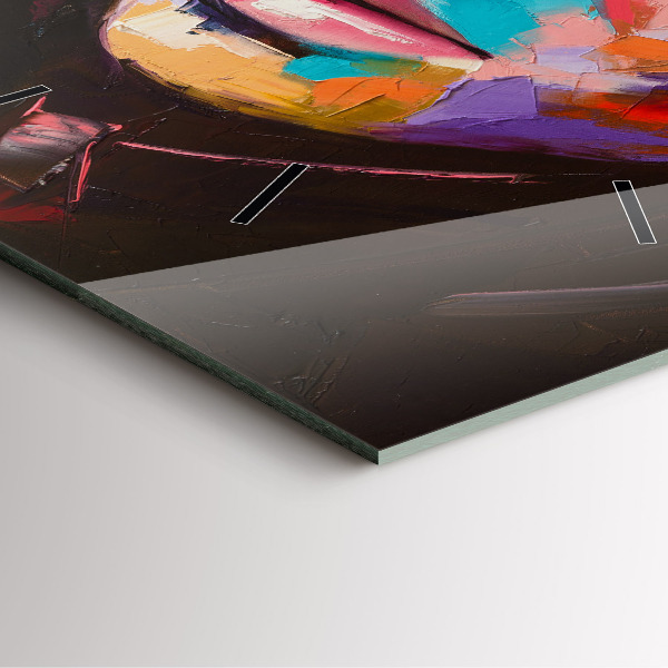 Square wall clock Portrait of a woman