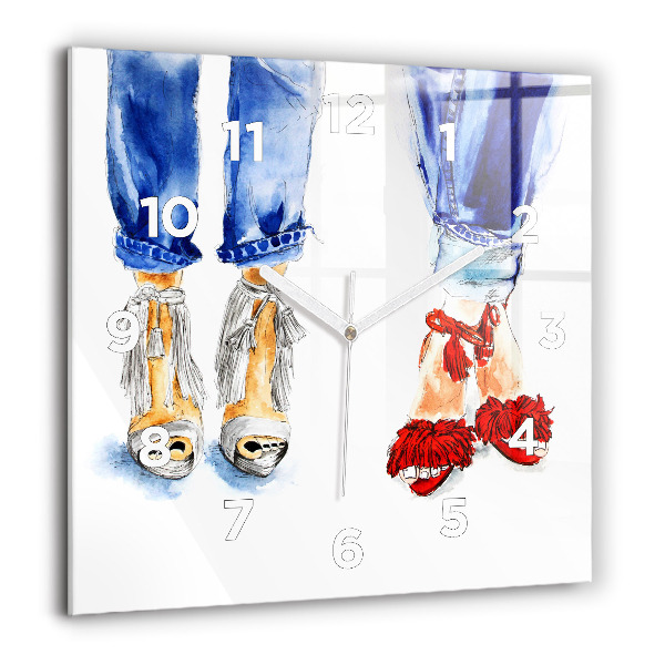 Square wall clock Women's High Heels