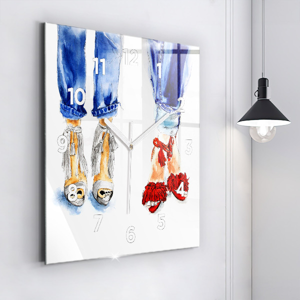 Square wall clock Women's High Heels