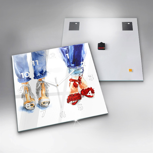 Square wall clock Women's High Heels