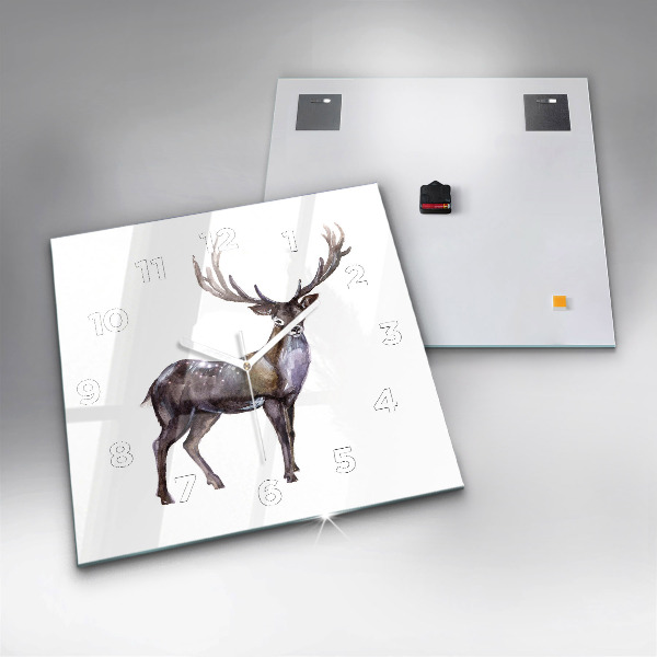Square wall clock Deer king of the wilderness