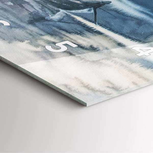 Square wall clock Fisherman on the lake